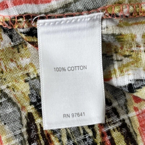 J. Jill Aztec Sleeveless Tank Top M Scoop Neck 100% Cotton Multi-Colored Ikat - Picture 6 of 6